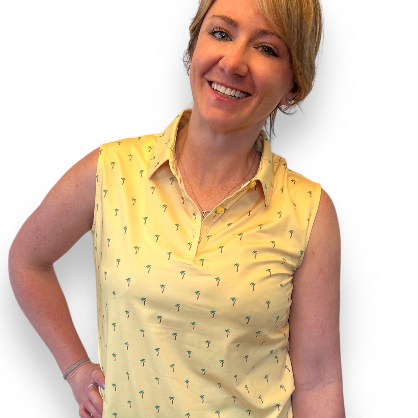 Ms. Tiny Palms Sleeveless Polo - Crux Golf
